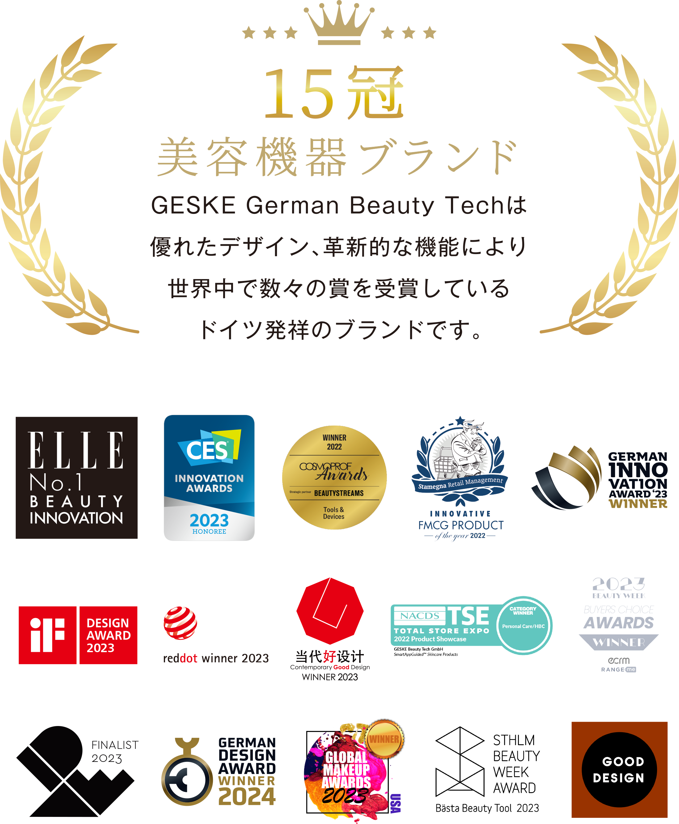 15冠 美容機器ブランド